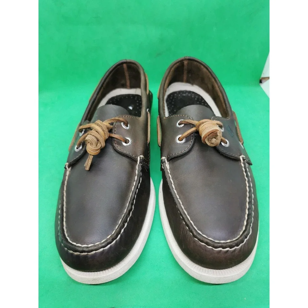 Vintage Sperry Top-Sider Men's Authentic Boat Driving Shoe Amaretto Brown Sz 11M